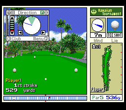 New 3D Golf Simulation: Waialae No Kiseki screenshot 2 for Super Famicom
